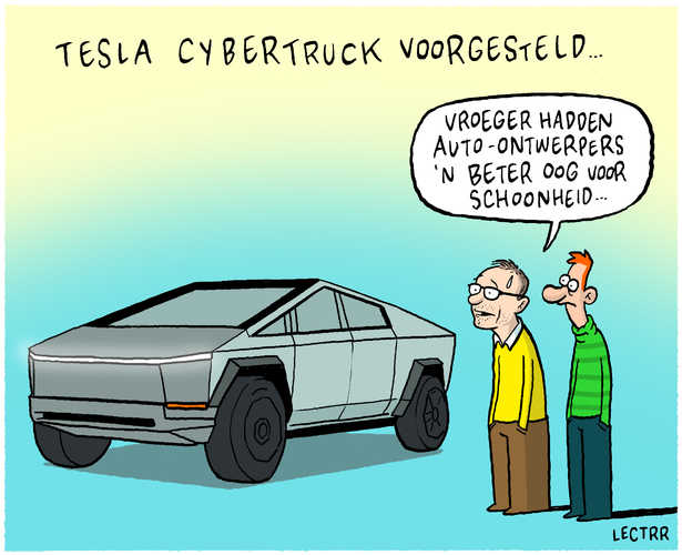 Tesla Cybertruck Cartoon